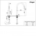 Vòi rửa bát nóng lạnh Kluger KLF0002C có dây rút