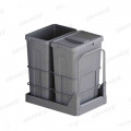 Thùng rác đôi cỡ lớn lắp âm tủ cánh kéo Grandx XW.D40M