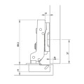 Bản lề trùm nửa Metalla SM 110° giảm chấn Hafele 315.07.114