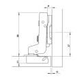 Bản lề lọt lòng Metalla SM 110° giảm chấn Hafele 315.07.115