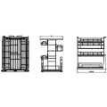 Giá gia vị nan oval, ray giảm chấn Eurogold EPV3040F