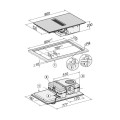 Bếp từ kết hợp hút mùi Miele 4 vùng nấu KMDA 7272 FL-U lắp âm