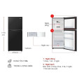 Kích thước tủ lạnh 2 cánh 130 lít Aqua AQR-T160FA(BS)