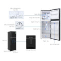 Kích thước tủ lạnh 2 cánh ngăn đá trên Inverter 328 lít Aqua AQR-T380FA(WGB)