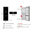 Kích thước tủ lạnh 2 cánh ngăn đá dưới Inverter 320 lít Aqua AQR-B380MA(WGP)U1