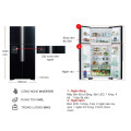 Kích thước tủ lạnh Hitachi Inverter 540 lít R-FW690PGV7X GBK