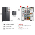 Kích thước tủ Lạnh 2 cánh side by side Inverter 596 Lít Toshiba GR-RS775WI-PMV(06)-MG