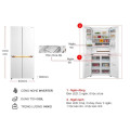 Kích thước tủ Lạnh 4 cánh Multi doors Inverter 535 Lít Toshiba GR-RF695WI-PGV(67)