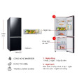 Kích thước tủ lạnh 2 cánh Inverter 280 lít Samsung RB27N4010BU/SV