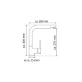 Vòi rửa bát Wasserwerk WK 4 Black 700406 màu đen