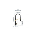 Vòi rửa bát Wasserwerk WK 3 black/matt gold, with spiral spring 700558