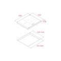 Kích thước Bếp từ kết hợp vùng nấu Teka IBF 63210 SSM BK 112520050
