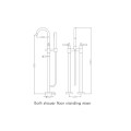 Kích thước vòi sen tắm gắn bồn EuroKing EU-51003