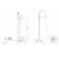Kích thước vòi sen tắm gắn bồn EuroKing EU-1340100