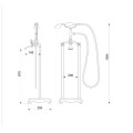 Kích thước vòi sen tắm gắn bồn EuroKing EU-51012 Trắng