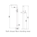 Kích thước vòi sen tắm gắn bồn EuroKing EU-8131