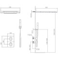 Kích thước sen tắm đứng nóng lạnh EUROKING EU-1460700