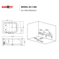 Kích thước bồn tắm Euroking EU-1306 without skirt
