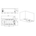 Kích thước bồn tắm massage EUROKING EU-1505 Âm