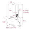 Kích thước máy hút mùi áp tường Teka DVT 98660 TOS VG 112930075
