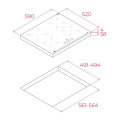 Kích thước Bếp từ 4 vùng nấu Teka IBC 64110 SSM BK 112520051