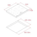 Kích thước Bếp từ Teka 3 vùng nấu IBC 63110 SSM BK 112520049