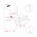 Kích thước lò hấp kết hợp nướng Teka HLC 8470 SC BK 111230013