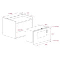 Ảnh kích thước lắp đặt lò vi sóng Teka ML 825 TFL BK 112000003
