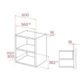 Ảnh kích thước lắp đặt lò vi sóng Teka ML 820 FI BK 112070004
