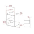 Ảnh kích thước lắp đặt lò vi sóng kết hợp nướng Teka MLEG 820 FI BK 112060005