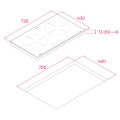 Kích thước Bếp từ 2 vùng nấu Teka IBC 73220 SCG BK 112510051