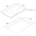 Kích thước Bếp từ 2 vùng nấu IZC 76220 SCG BK 112510053