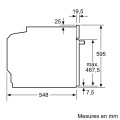 Kích thước lò nướng âm tủ Bosch HBA514BB3 71L