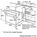 Kích thước lò nướng âm tủ Bosch 66L HBF512BB1T Series 2