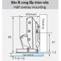Kích thước bản lề GrandX CAPELLA kính cao cấp XC.G2