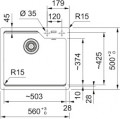 Chậu rửa chén Franke UBG 610-50 1 hố