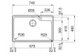 Chậu Rửa Chén Bát Franke 1 Hố BCX 610-74