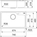 Chậu rửa chén bát Franke BCX 610-74 BW 1 hố