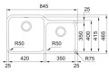 Chậu Rửa Chén Bát Franke BCX 120-42-35 2 Hộc