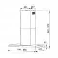Máy hút mùi áp tường FRANKE ARNO 60 XS/BK