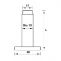 Chặn cửa gắn tường 82mm Hafele 937.13.530