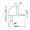 Chặn cửa gắn sàn Hafele 937.55.140