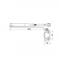 Tay đẩy hơi Hafele 489.30.035 cùi chỏ 80kg DC413 màu bạc