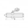 Tay đẩy hơi Hafele 489.30.035 cùi chỏ 80kg DC413 màu bạc