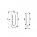 Tay nắm âm 120x40mm Hafele 489.72.100