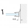 Ron cửa kính Hafele 950.50.009 10–12mm 2500mm