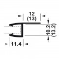 Ron cửa kính Hafele 950.50.009 10–12mm 2500mm