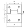 Bản lề kính – kính 180 độ Hafele 499.05.853