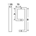 Tay nắm phòng tắm kính Hafele 450mm 903.02.250