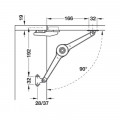 Tay nâng cánh tủ Duo Forte Hafele 373.66.700